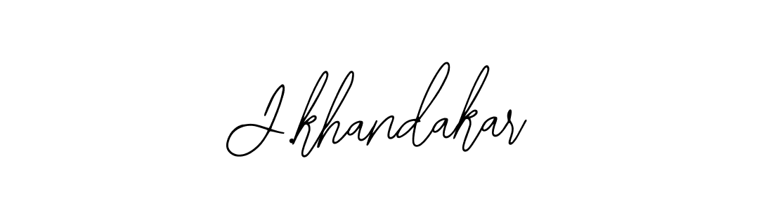 How to make J.khandakar signature? Bearetta-2O07w is a professional autograph style. Create handwritten signature for J.khandakar name. J.khandakar signature style 12 images and pictures png