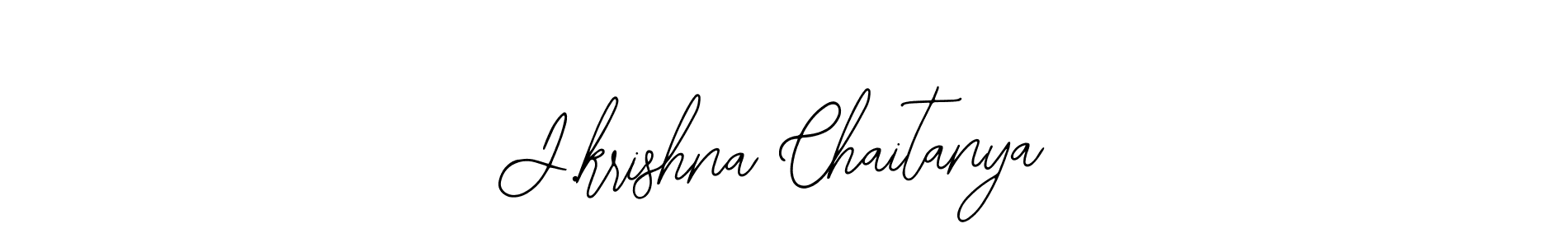 Create a beautiful signature design for name J.krishna Chaitanya. With this signature (Bearetta-2O07w) fonts, you can make a handwritten signature for free. J.krishna Chaitanya signature style 12 images and pictures png