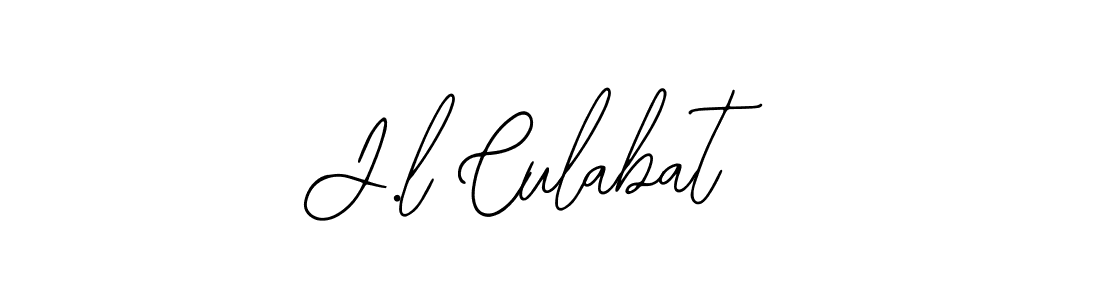 Design your own signature with our free online signature maker. With this signature software, you can create a handwritten (Bearetta-2O07w) signature for name J.l Culabat. J.l Culabat signature style 12 images and pictures png