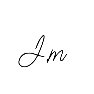 J.m stylish signature style. Best Handwritten Sign (Bearetta-2O07w) for my name. Handwritten Signature Collection Ideas for my name J.m. J.m signature style 12 images and pictures png