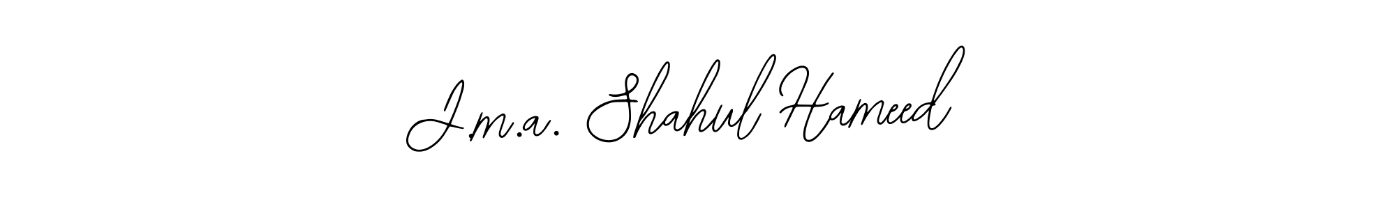 Similarly Bearetta-2O07w is the best handwritten signature design. Signature creator online .You can use it as an online autograph creator for name J.m.a. Shahul Hameed. J.m.a. Shahul Hameed signature style 12 images and pictures png