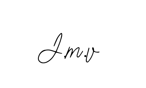 Also we have J.m.v name is the best signature style. Create professional handwritten signature collection using Bearetta-2O07w autograph style. J.m.v signature style 12 images and pictures png