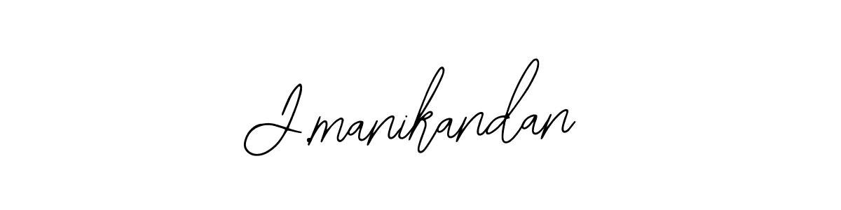 Design your own signature with our free online signature maker. With this signature software, you can create a handwritten (Bearetta-2O07w) signature for name J.manikandan. J.manikandan signature style 12 images and pictures png