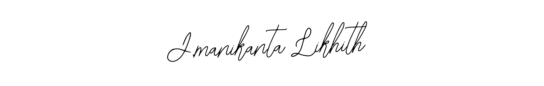 Create a beautiful signature design for name J.manikanta Likhith. With this signature (Bearetta-2O07w) fonts, you can make a handwritten signature for free. J.manikanta Likhith signature style 12 images and pictures png