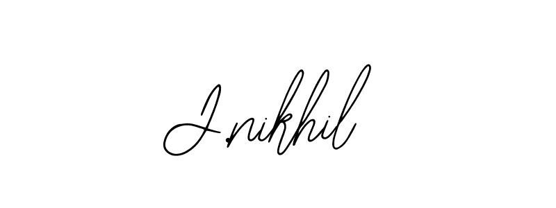 How to make J.nikhil signature? Bearetta-2O07w is a professional autograph style. Create handwritten signature for J.nikhil name. J.nikhil signature style 12 images and pictures png