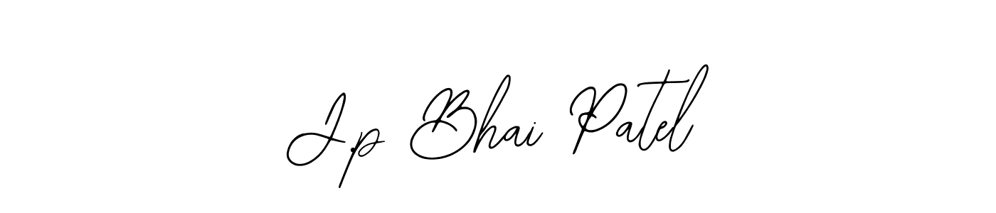 Use a signature maker to create a handwritten signature online. With this signature software, you can design (Bearetta-2O07w) your own signature for name J.p Bhai Patel. J.p Bhai Patel signature style 12 images and pictures png