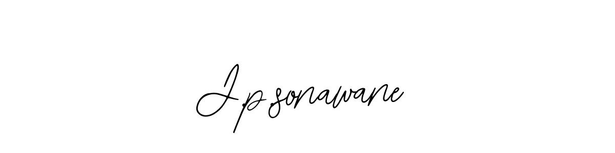 The best way (Bearetta-2O07w) to make a short signature is to pick only two or three words in your name. The name J.p.sonawane include a total of six letters. For converting this name. J.p.sonawane signature style 12 images and pictures png