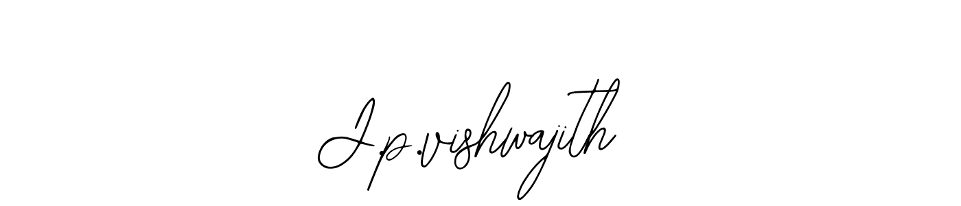 Make a beautiful signature design for name J.p.vishwajith. With this signature (Bearetta-2O07w) style, you can create a handwritten signature for free. J.p.vishwajith signature style 12 images and pictures png
