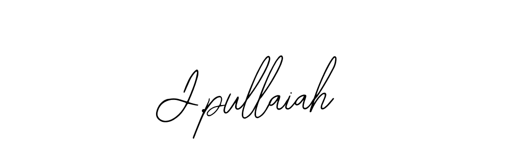 Use a signature maker to create a handwritten signature online. With this signature software, you can design (Bearetta-2O07w) your own signature for name J.pullaiah. J.pullaiah signature style 12 images and pictures png