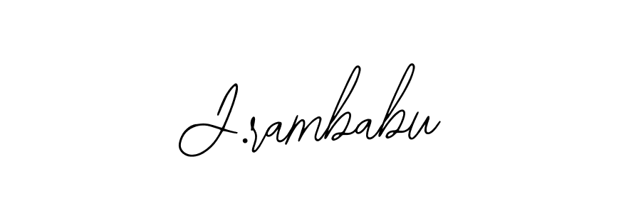 Use a signature maker to create a handwritten signature online. With this signature software, you can design (Bearetta-2O07w) your own signature for name J.rambabu. J.rambabu signature style 12 images and pictures png