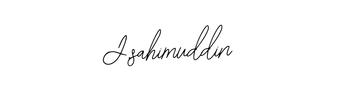 Also we have J.sahimuddin name is the best signature style. Create professional handwritten signature collection using Bearetta-2O07w autograph style. J.sahimuddin signature style 12 images and pictures png