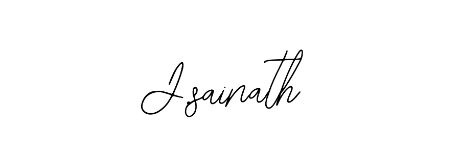 Also we have J.sainath name is the best signature style. Create professional handwritten signature collection using Bearetta-2O07w autograph style. J.sainath signature style 12 images and pictures png