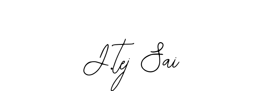 How to make J.tej Sai signature? Bearetta-2O07w is a professional autograph style. Create handwritten signature for J.tej Sai name. J.tej Sai signature style 12 images and pictures png