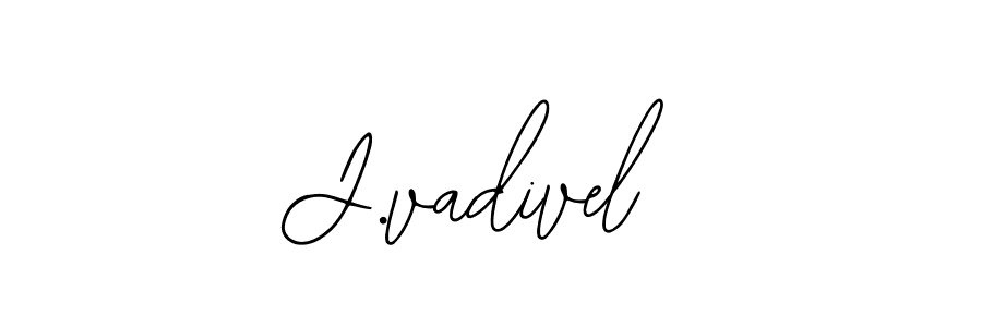 The best way (Bearetta-2O07w) to make a short signature is to pick only two or three words in your name. The name J.vadivel include a total of six letters. For converting this name. J.vadivel signature style 12 images and pictures png