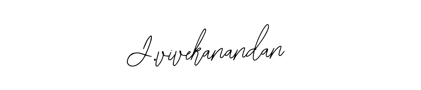 Design your own signature with our free online signature maker. With this signature software, you can create a handwritten (Bearetta-2O07w) signature for name J.vivekanandan. J.vivekanandan signature style 12 images and pictures png