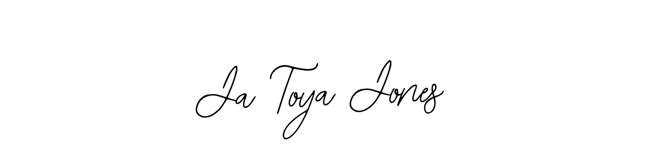 Make a beautiful signature design for name Ja Toya Jones. With this signature (Bearetta-2O07w) style, you can create a handwritten signature for free. Ja Toya Jones signature style 12 images and pictures png