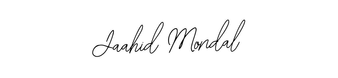 The best way (Bearetta-2O07w) to make a short signature is to pick only two or three words in your name. The name Jaahid Mondal include a total of six letters. For converting this name. Jaahid Mondal signature style 12 images and pictures png