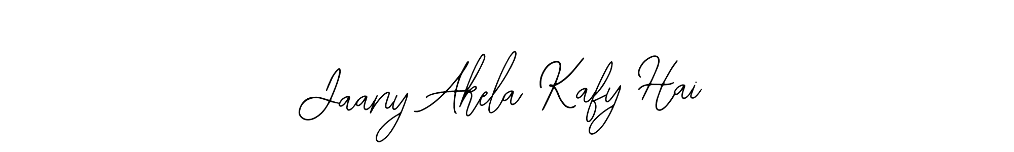 Bearetta-2O07w is a professional signature style that is perfect for those who want to add a touch of class to their signature. It is also a great choice for those who want to make their signature more unique. Get Jaany Akela Kafy Hai name to fancy signature for free. Jaany Akela Kafy Hai signature style 12 images and pictures png