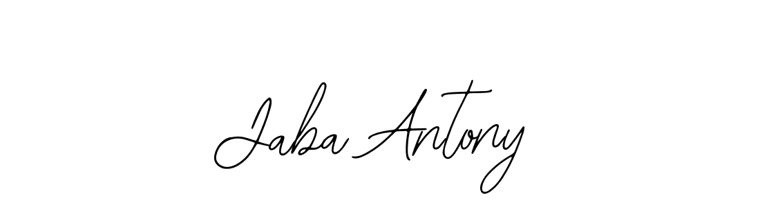 Similarly Bearetta-2O07w is the best handwritten signature design. Signature creator online .You can use it as an online autograph creator for name Jaba Antony. Jaba Antony signature style 12 images and pictures png