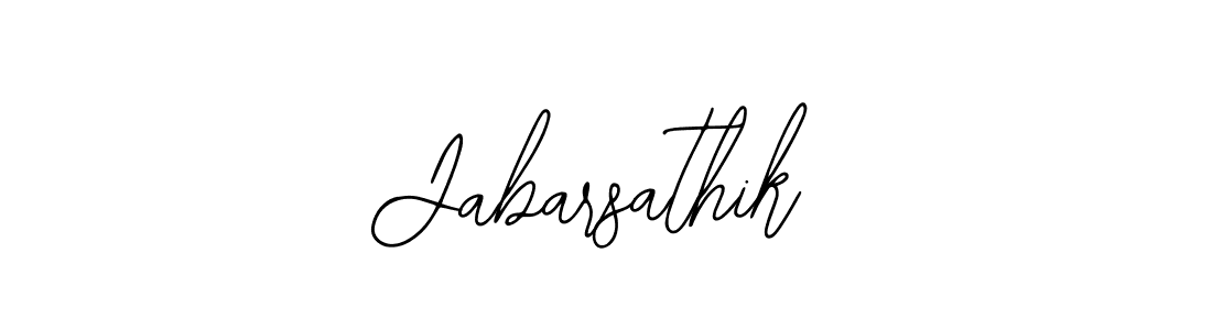 The best way (Bearetta-2O07w) to make a short signature is to pick only two or three words in your name. The name Jabarsathik include a total of six letters. For converting this name. Jabarsathik signature style 12 images and pictures png