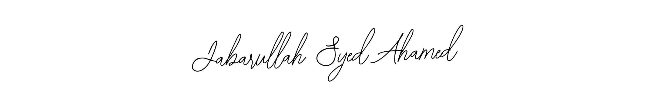 How to make Jabarullah Syed Ahamed name signature. Use Bearetta-2O07w style for creating short signs online. This is the latest handwritten sign. Jabarullah Syed Ahamed signature style 12 images and pictures png