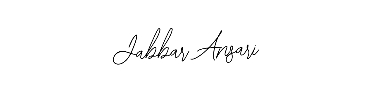 Use a signature maker to create a handwritten signature online. With this signature software, you can design (Bearetta-2O07w) your own signature for name Jabbar Ansari. Jabbar Ansari signature style 12 images and pictures png