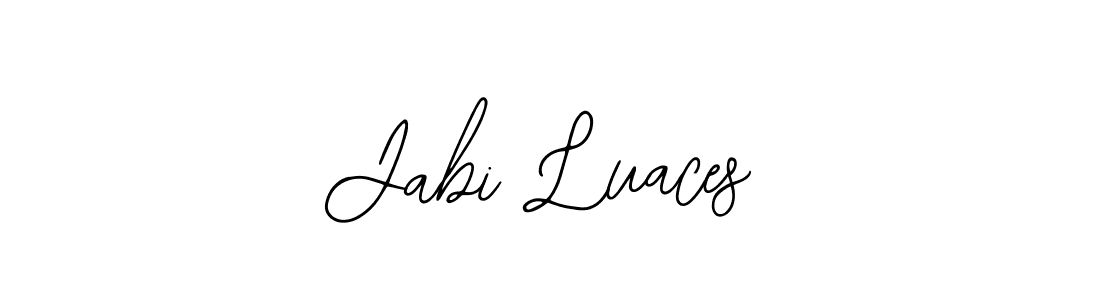 The best way (Bearetta-2O07w) to make a short signature is to pick only two or three words in your name. The name Jabi Luaces include a total of six letters. For converting this name. Jabi Luaces signature style 12 images and pictures png