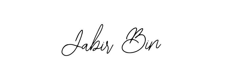 The best way (Bearetta-2O07w) to make a short signature is to pick only two or three words in your name. The name Jabir Bin include a total of six letters. For converting this name. Jabir Bin signature style 12 images and pictures png