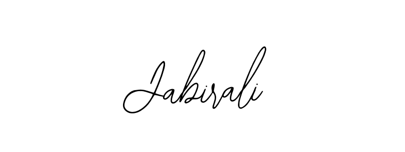 You should practise on your own different ways (Bearetta-2O07w) to write your name (Jabirali) in signature. don't let someone else do it for you. Jabirali signature style 12 images and pictures png