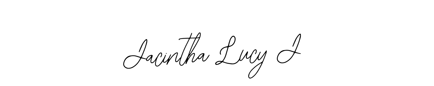 Bearetta-2O07w is a professional signature style that is perfect for those who want to add a touch of class to their signature. It is also a great choice for those who want to make their signature more unique. Get Jacintha Lucy J name to fancy signature for free. Jacintha Lucy J signature style 12 images and pictures png