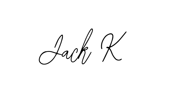 How to make Jack K name signature. Use Bearetta-2O07w style for creating short signs online. This is the latest handwritten sign. Jack K signature style 12 images and pictures png