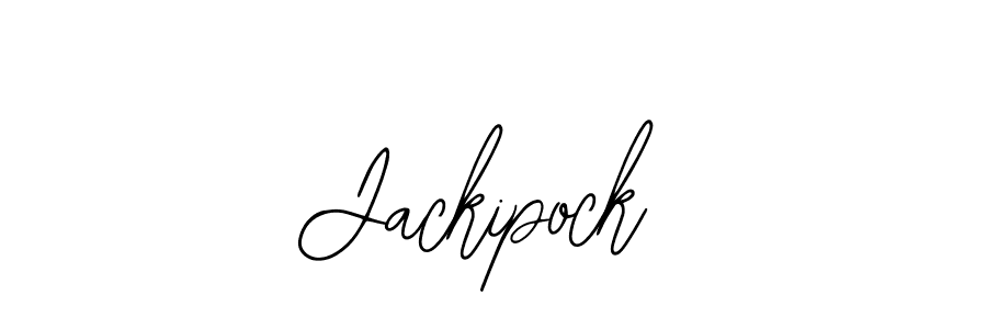 Use a signature maker to create a handwritten signature online. With this signature software, you can design (Bearetta-2O07w) your own signature for name Jackipock. Jackipock signature style 12 images and pictures png