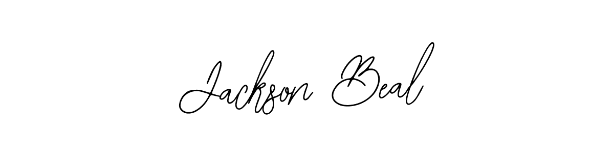 How to make Jackson Beal name signature. Use Bearetta-2O07w style for creating short signs online. This is the latest handwritten sign. Jackson Beal signature style 12 images and pictures png