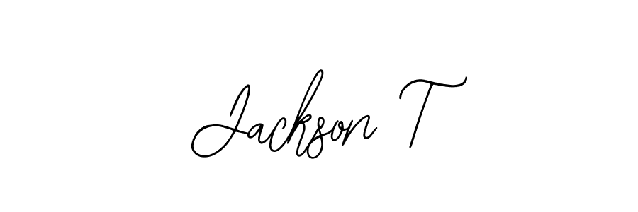 Design your own signature with our free online signature maker. With this signature software, you can create a handwritten (Bearetta-2O07w) signature for name Jackson T. Jackson T signature style 12 images and pictures png
