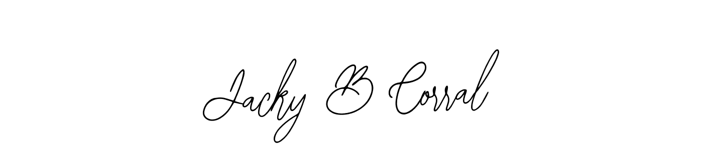 Also You can easily find your signature by using the search form. We will create Jacky B Corral name handwritten signature images for you free of cost using Bearetta-2O07w sign style. Jacky B Corral signature style 12 images and pictures png
