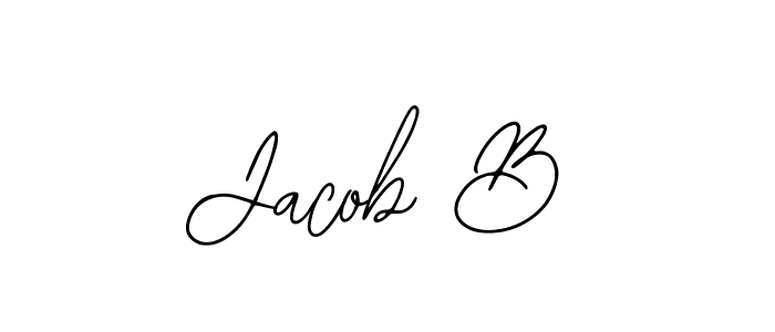 How to make Jacob B name signature. Use Bearetta-2O07w style for creating short signs online. This is the latest handwritten sign. Jacob B signature style 12 images and pictures png