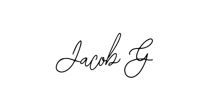 The best way (Bearetta-2O07w) to make a short signature is to pick only two or three words in your name. The name Jacob G include a total of six letters. For converting this name. Jacob G signature style 12 images and pictures png