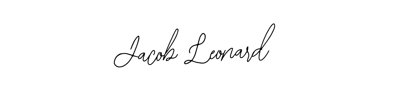 How to make Jacob Leonard name signature. Use Bearetta-2O07w style for creating short signs online. This is the latest handwritten sign. Jacob Leonard signature style 12 images and pictures png