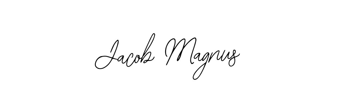 How to make Jacob Magnus name signature. Use Bearetta-2O07w style for creating short signs online. This is the latest handwritten sign. Jacob Magnus signature style 12 images and pictures png
