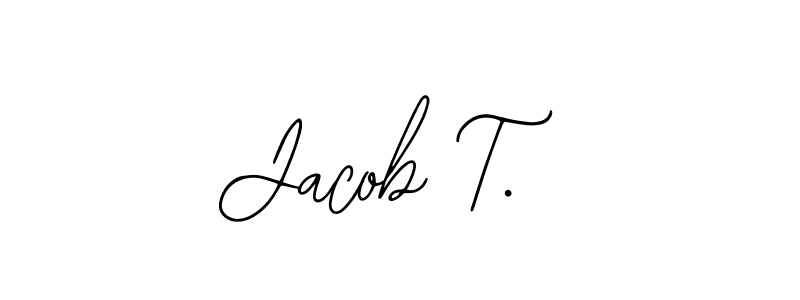 The best way (Bearetta-2O07w) to make a short signature is to pick only two or three words in your name. The name Jacob T. include a total of six letters. For converting this name. Jacob T. signature style 12 images and pictures png