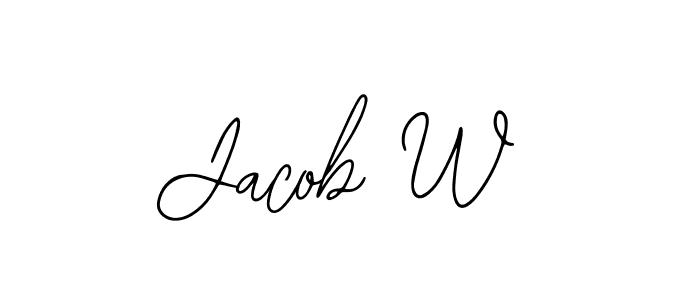 Design your own signature with our free online signature maker. With this signature software, you can create a handwritten (Bearetta-2O07w) signature for name Jacob W. Jacob W signature style 12 images and pictures png