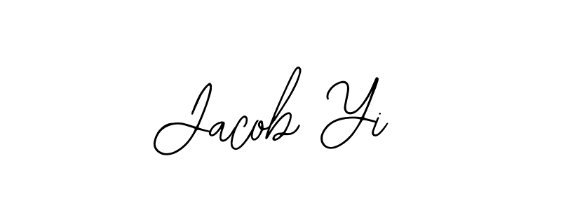 How to make Jacob Yi name signature. Use Bearetta-2O07w style for creating short signs online. This is the latest handwritten sign. Jacob Yi signature style 12 images and pictures png