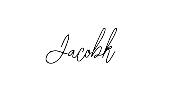 Use a signature maker to create a handwritten signature online. With this signature software, you can design (Bearetta-2O07w) your own signature for name Jacobk. Jacobk signature style 12 images and pictures png