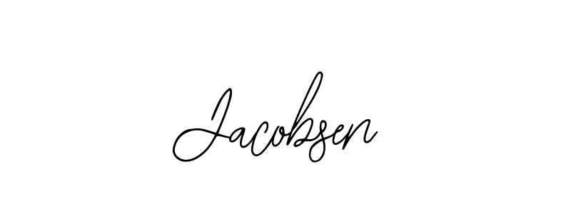 How to make Jacobsen name signature. Use Bearetta-2O07w style for creating short signs online. This is the latest handwritten sign. Jacobsen signature style 12 images and pictures png