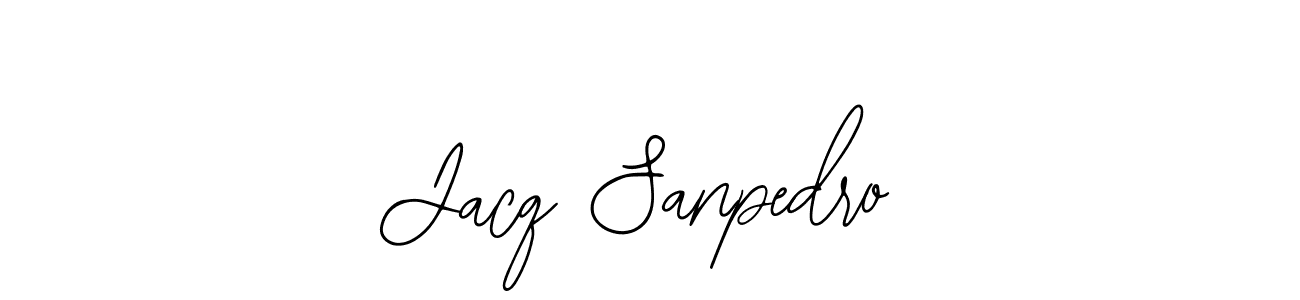 You should practise on your own different ways (Bearetta-2O07w) to write your name (Jacq Sanpedro) in signature. don't let someone else do it for you. Jacq Sanpedro signature style 12 images and pictures png