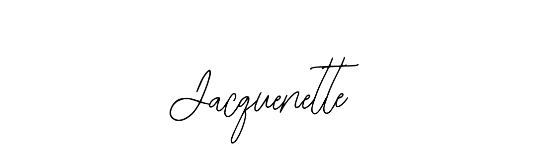 How to make Jacquenette signature? Bearetta-2O07w is a professional autograph style. Create handwritten signature for Jacquenette name. Jacquenette signature style 12 images and pictures png