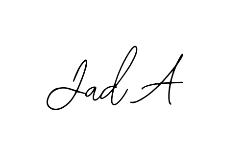 Use a signature maker to create a handwritten signature online. With this signature software, you can design (Bearetta-2O07w) your own signature for name Jad A. Jad A signature style 12 images and pictures png