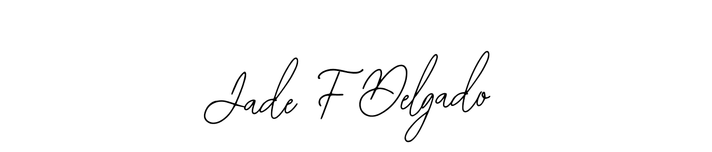 Also You can easily find your signature by using the search form. We will create Jade F Delgado name handwritten signature images for you free of cost using Bearetta-2O07w sign style. Jade F Delgado signature style 12 images and pictures png