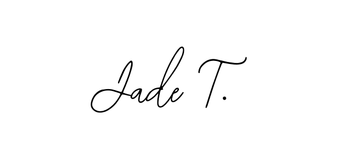 See photos of Jade T. official signature by Spectra . Check more albums & portfolios. Read reviews & check more about Bearetta-2O07w font. Jade T. signature style 12 images and pictures png