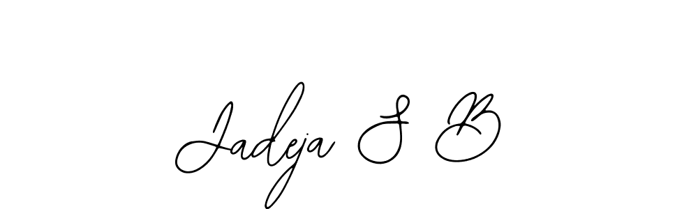 Use a signature maker to create a handwritten signature online. With this signature software, you can design (Bearetta-2O07w) your own signature for name Jadeja S B. Jadeja S B signature style 12 images and pictures png